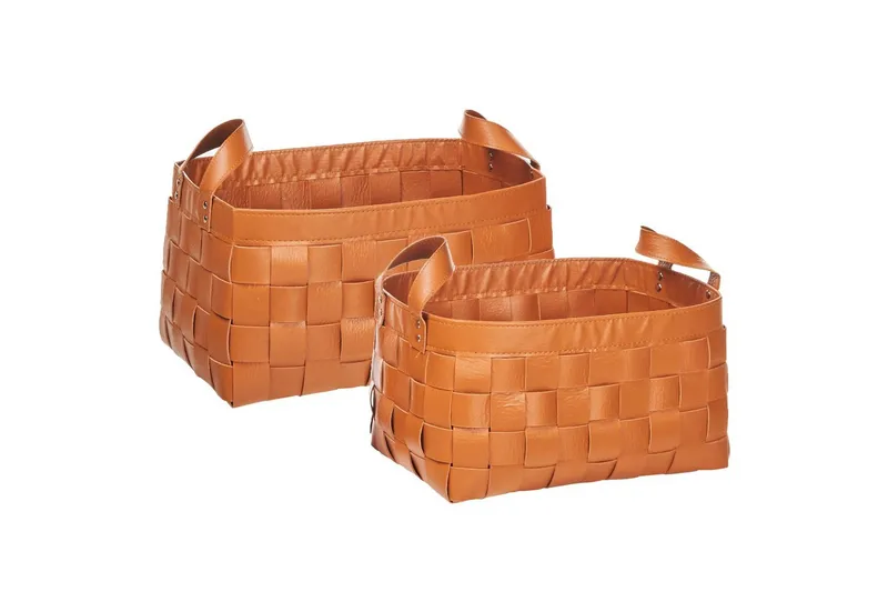 Kurv Sippar sæt af 2 Brun - Brun - Opbevaring - Opbevaring til småting - Kurve - Flettet kurv & rattankurv