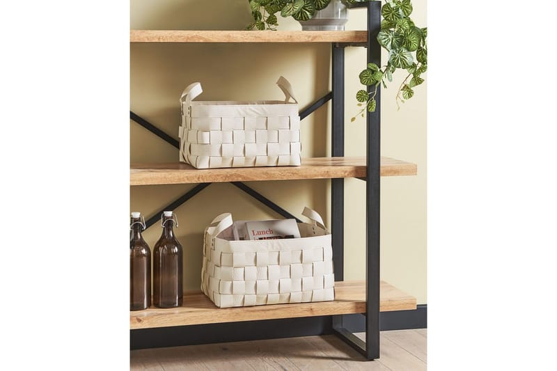 Kurv Sippar sæt af 2 Hvid - Hvid - Opbevaring - Opbevaring til småting - Kurve - Flettet kurv & rattankurv