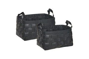 Kurv Sippar sæt af 2 Sort