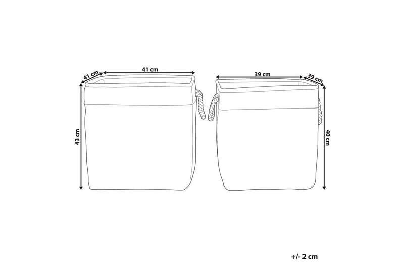 Kurv Tugul sæt af 2 - Opbevaring - Opbevaring til småting - Kurve - Flettet kurv & rattankurv
