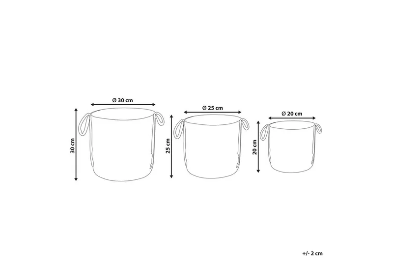 Kurv Wadh sæt af 3 - Opbevaring - Opbevaring til småting - Kurve - Flettet kurv & rattankurv