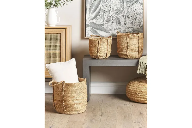 Kurv Wadh sæt af 3 - Opbevaring - Opbevaring til småting - Kurve - Flettet kurv & rattankurv