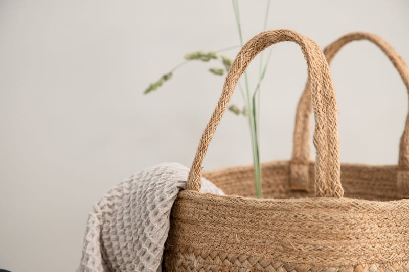 Mumbai Kurv Rund - Natur - Opbevaring - Opbevaring til småting - Kurve - Flettet kurv & rattankurv