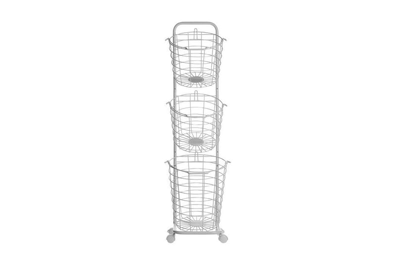Ayapal Metalstativ 37 cm 3 Kurve - Hvid - Opbevaring - Opbevaring til småting - Kurve - Trådkurv