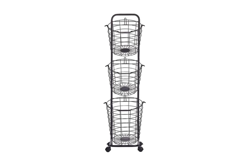 Ayapal Metalstativ 37 cm 3 Kurve - Sort - Opbevaring - Opbevaring til småting - Kurve - Trådkurv