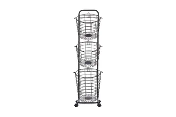 Ayapal Metalstativ 37 cm 3 Kurve - Sort - Opbevaring - Opbevaring til småting - Kurve - Trådkurv