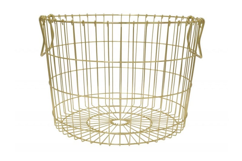 Trådkurv Basket - Gold/Metal - Trådkurv