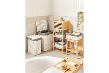 Vasketøjskurve Ella Grå/hvid - Grå/hvid - Hus & renovering - Køkken & bad - Badeværelse - Badeværelsestilbehør