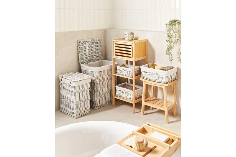 Vasketøjskurve Ella Hvid - Hvid - Hus & renovering - Køkken & bad - Badeværelse - Badeværelsestilbehør