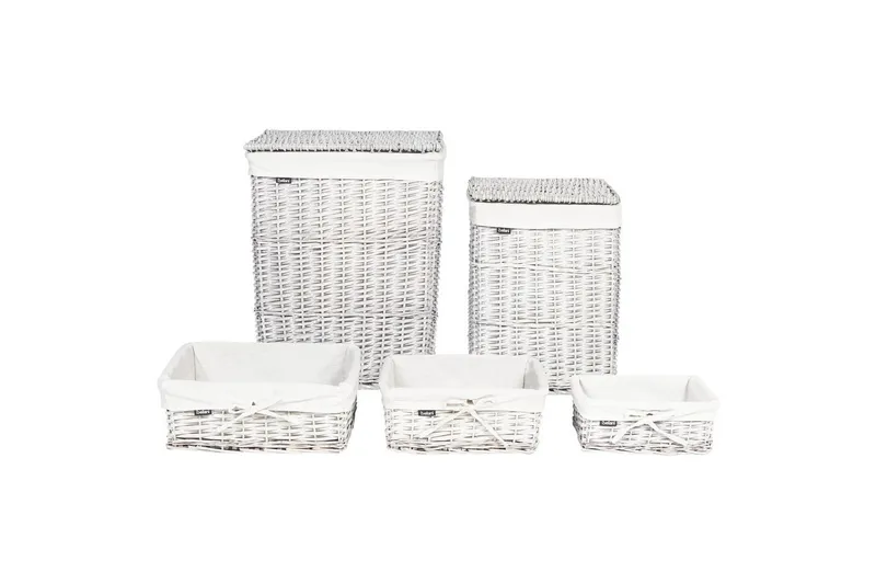 Vasketøjskurve Ella Hvid, Hvid