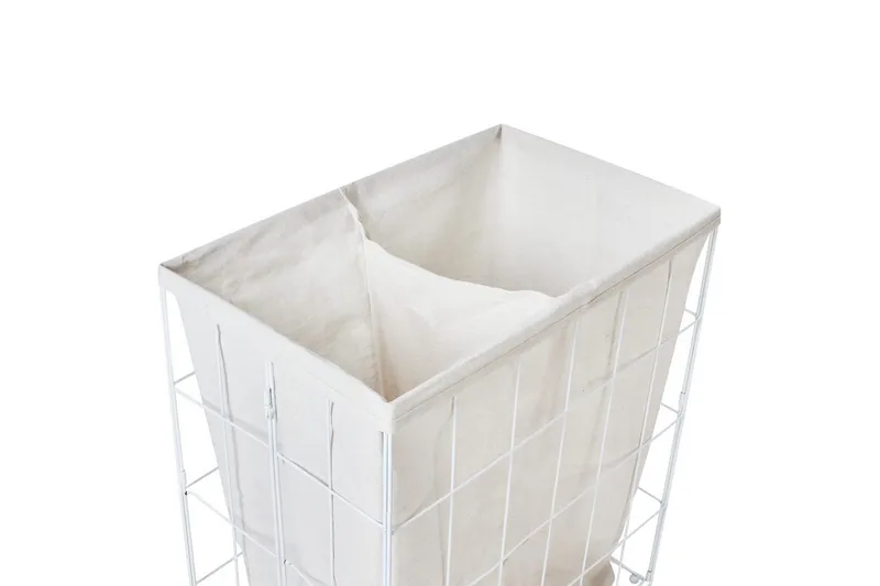 Vasketøjskurve Mirissa Hvid/lys træ - Hvid/lys træ - Hus & renovering - Køkken & bad - Badeværelse - Badeværelsestilbehør