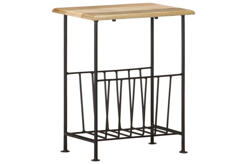 Magasinholder 40X30X50 cm Massivt Mangotræ Og Stål - Opbevaring - Opbevaring til småting