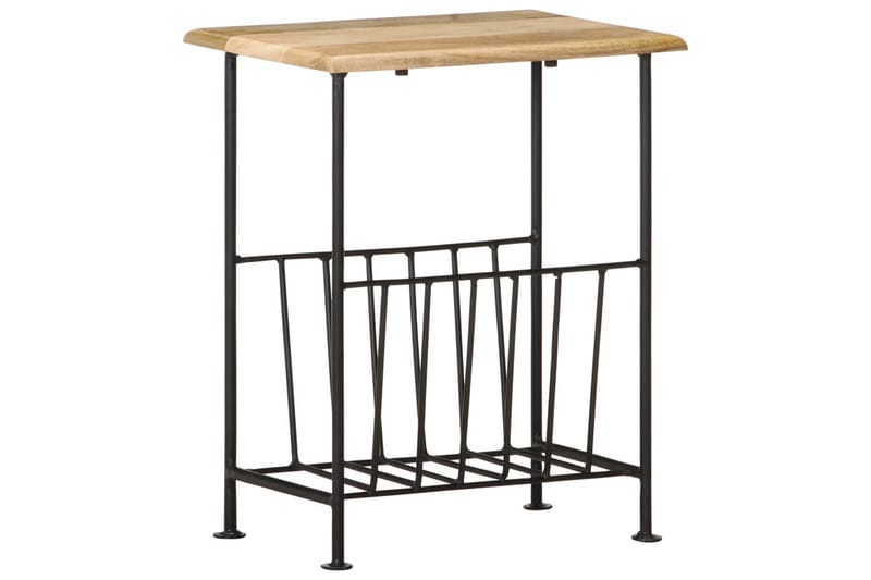 Magasinholder 40X30X50 cm Massivt Mangotræ Og Stål - Opbevaring - Opbevaring til småting