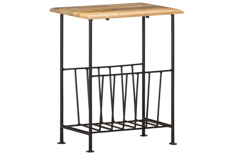 Magasinholder 40X30X50 cm Massivt Mangotræ Og Stål - Opbevaring - Opbevaring til småting