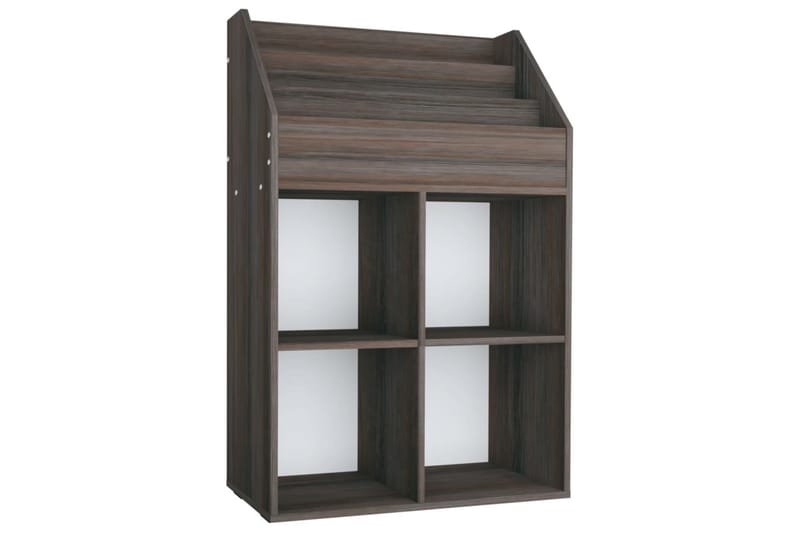 magasinholder til børn 71x30x114 cm spånplade grå og sonoma- - Grå - Opbevaring - Opbevaring til småting