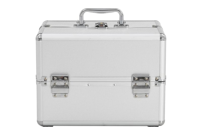 makeupkuffert 22 x 30 x 21 cm sølvfarvet aluminium - Opbevaring - Opbevaring til småting