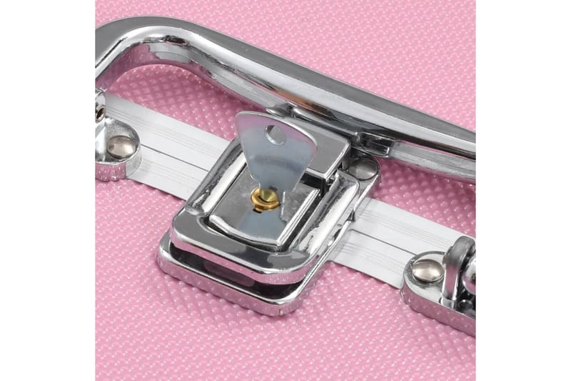 makeupkuffert 22 x 30 x 21 cm pink aluminium - Opbevaring - Opbevaring til småting