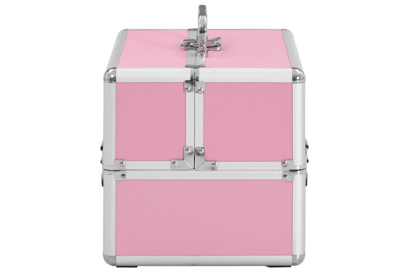 makeupkuffert 22 x 30 x 21 cm pink aluminium - Opbevaring til småting