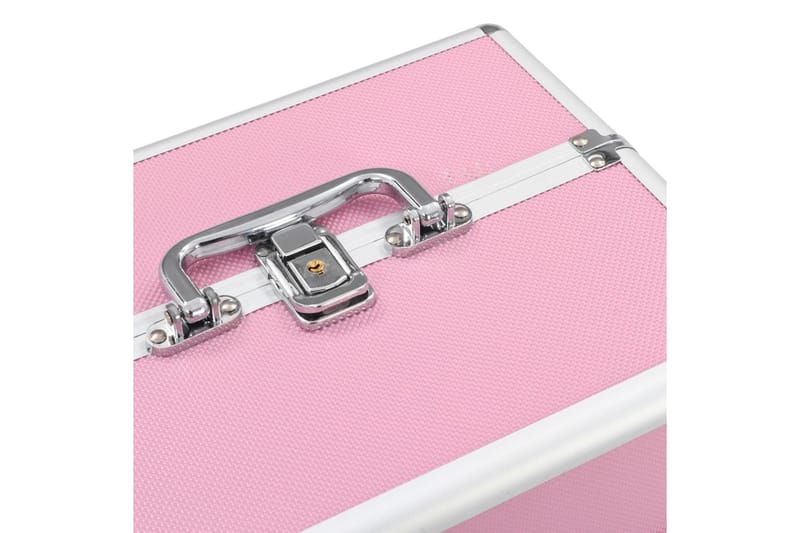 makeupkuffert 22 x 30 x 21 cm pink aluminium - Opbevaring - Opbevaring til småting