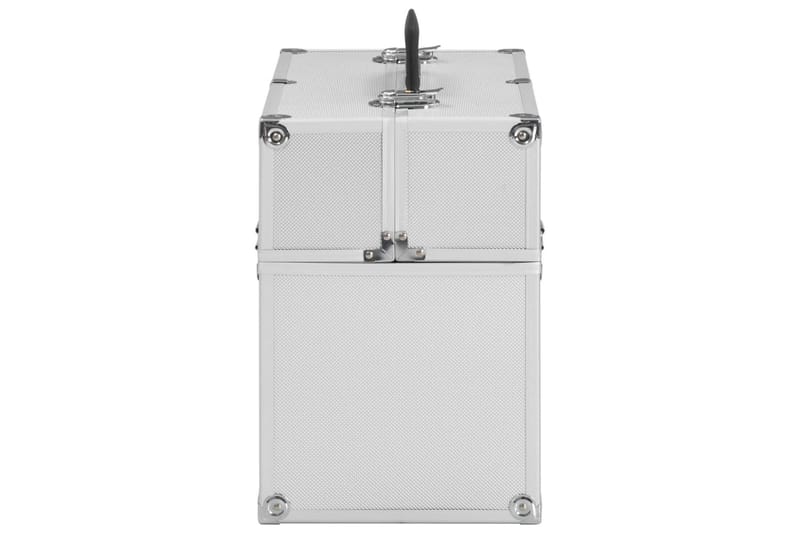 makeupkuffert 37 x 24 x 35 cm sølvfarvet aluminium - Opbevaring - Opbevaring til småting