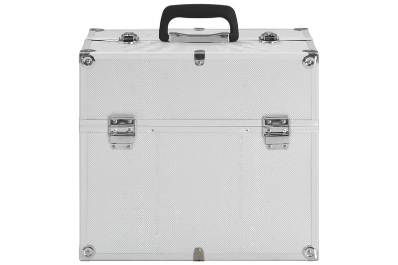 makeupkuffert 37 x 24 x 35 cm sølvfarvet aluminium - Opbevaring - Opbevaring til småting