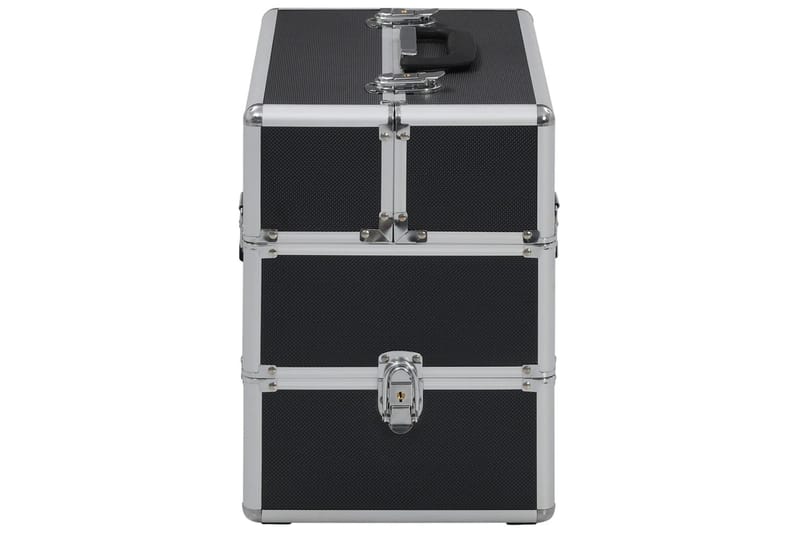 makeupkuffert 37 x 24 x 35 cm sort aluminium - Opbevaring - Opbevaring til småting