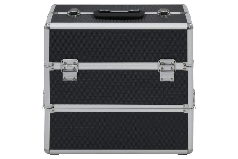 makeupkuffert 37 x 24 x 35 cm sort aluminium - Opbevaring - Opbevaring til småting
