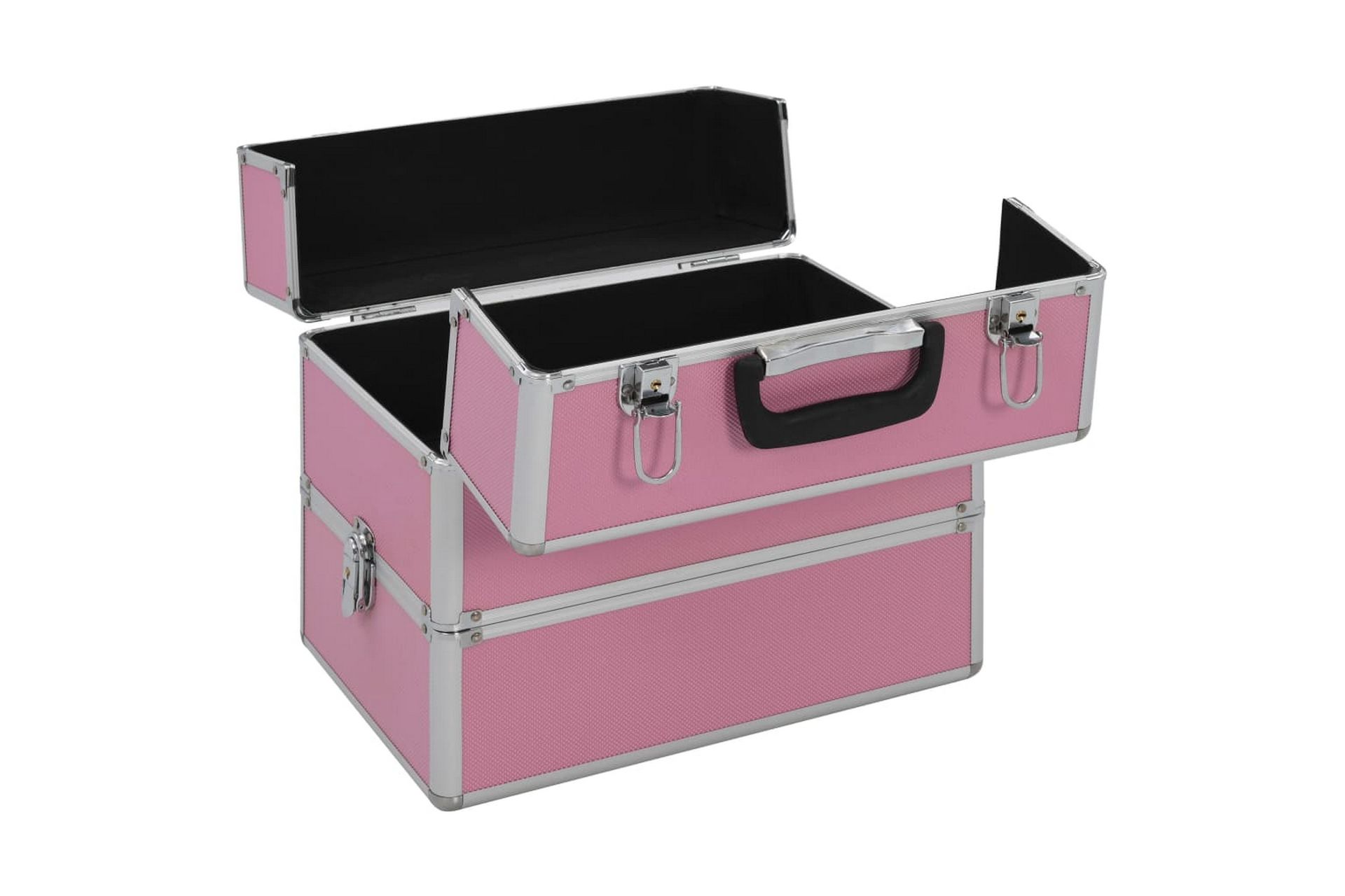 makeupkuffert 37 x 24 x 35 cm pink aluminium - Opbevaring - Opbevaring til småting