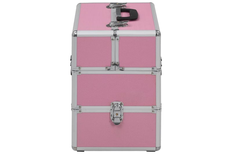 makeupkuffert 37 x 24 x 35 cm pink aluminium - Opbevaring til småting