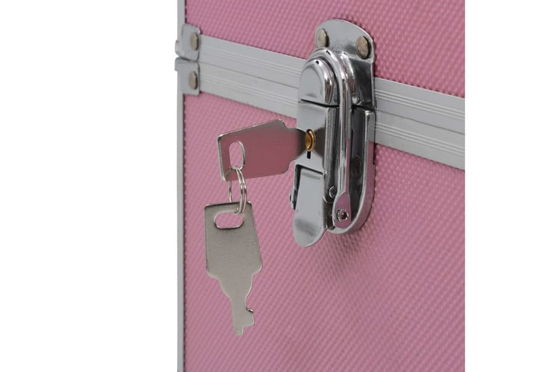 makeupkuffert 37 x 24 x 35 cm pink aluminium - Opbevaring - Opbevaring til småting
