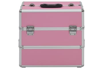 makeupkuffert 37 x 24 x 35 cm pink aluminium - Opbevaring - Opbevaring til småting