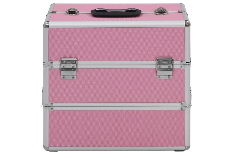 makeupkuffert 37 x 24 x 35 cm pink aluminium - Opbevaring - Opbevaring til småting