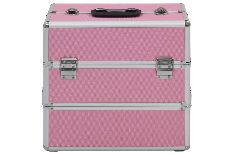 makeupkuffert 37 x 24 x 35 cm pink aluminium - Opbevaring til småting