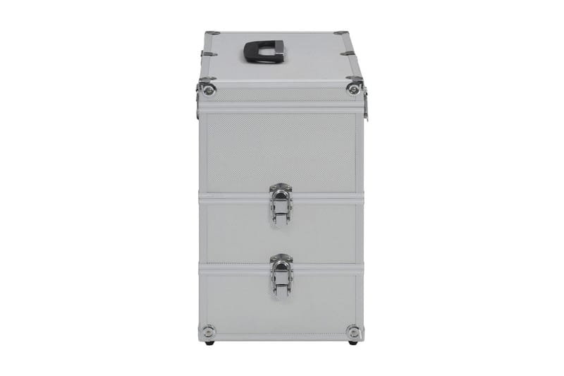 makeupkuffert 37 x 24 x 40 cm sølvfarvet aluminium - Opbevaring - Opbevaring til småting