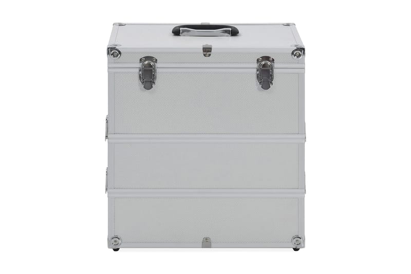 makeupkuffert 37 x 24 x 40 cm sølvfarvet aluminium - Opbevaring - Opbevaring til småting