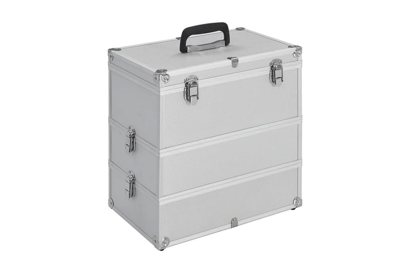 makeupkuffert 37 x 24 x 40 cm sølvfarvet aluminium - Opbevaring - Opbevaring til småting