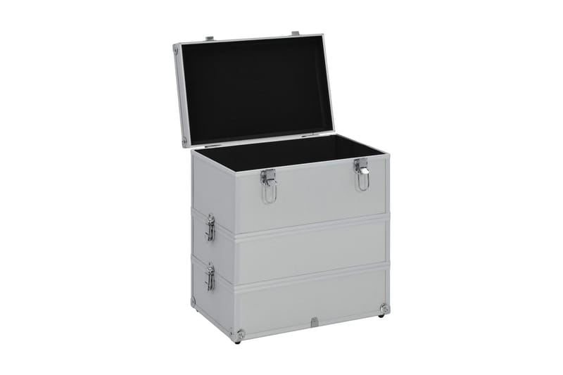 makeupkuffert 37 x 24 x 40 cm sølvfarvet aluminium - Opbevaring - Opbevaring til småting