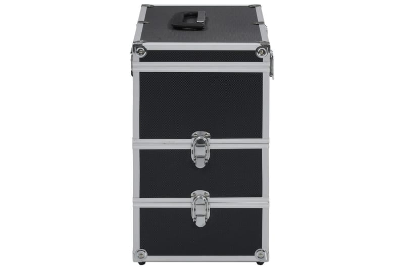 makeupkuffert 37 x 24 x 40 cm sort aluminium - Opbevaring - Opbevaring til småting