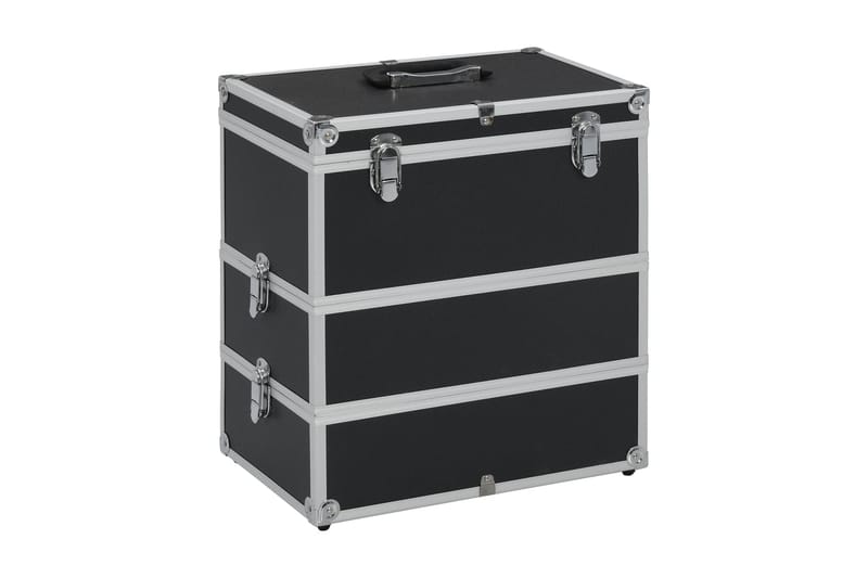 makeupkuffert 37 x 24 x 40 cm sort aluminium - Opbevaring - Opbevaring til småting