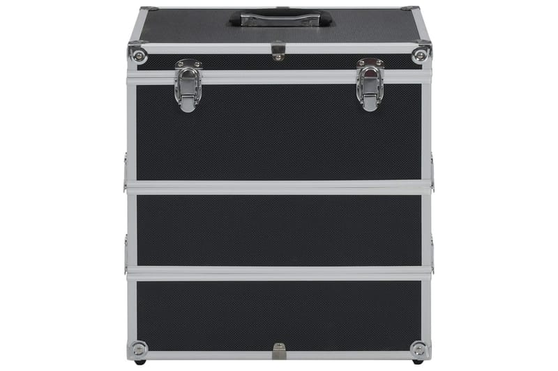 makeupkuffert 37 x 24 x 40 cm sort aluminium - Opbevaring - Opbevaring til småting
