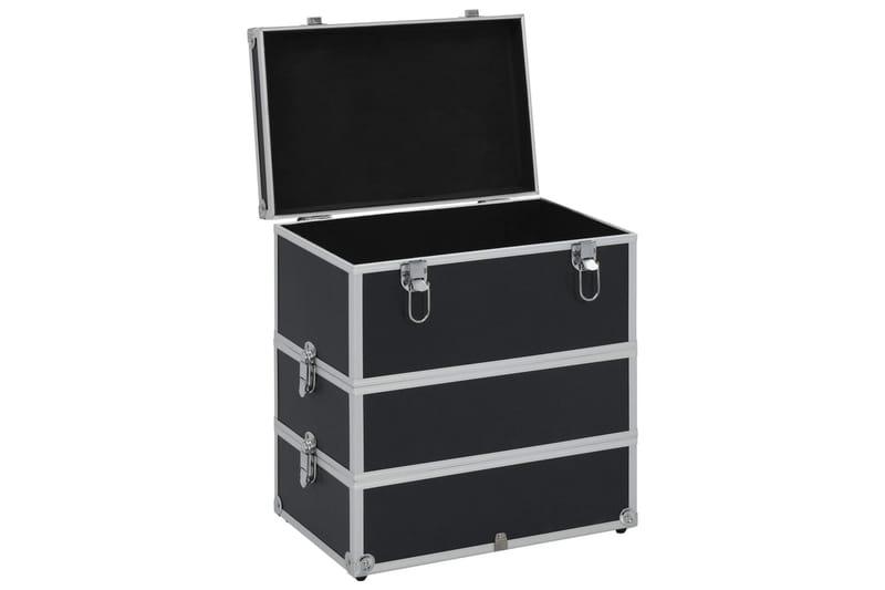 makeupkuffert 37 x 24 x 40 cm sort aluminium - Opbevaring - Opbevaring til småting