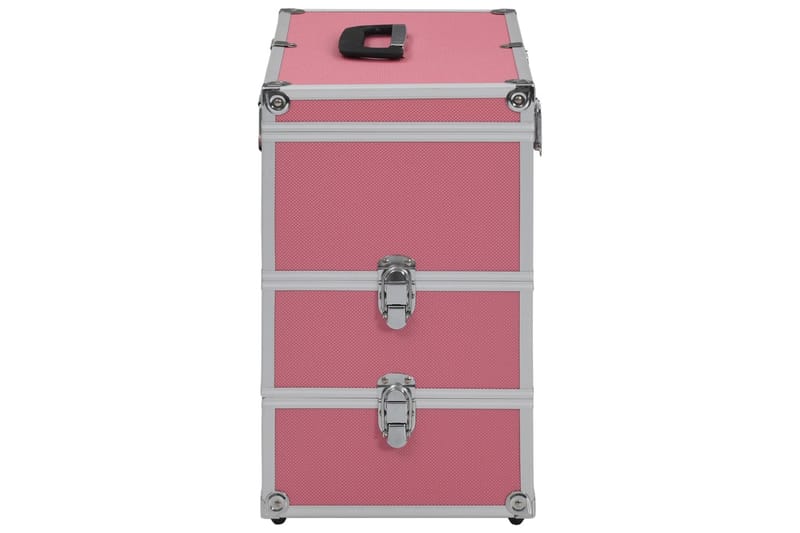 makeupkuffert 37 x 24 x 40 cm pink aluminium - Opbevaring til småting