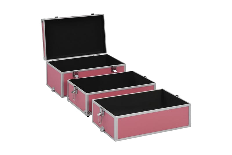 makeupkuffert 37 x 24 x 40 cm pink aluminium - Opbevaring - Opbevaring til småting