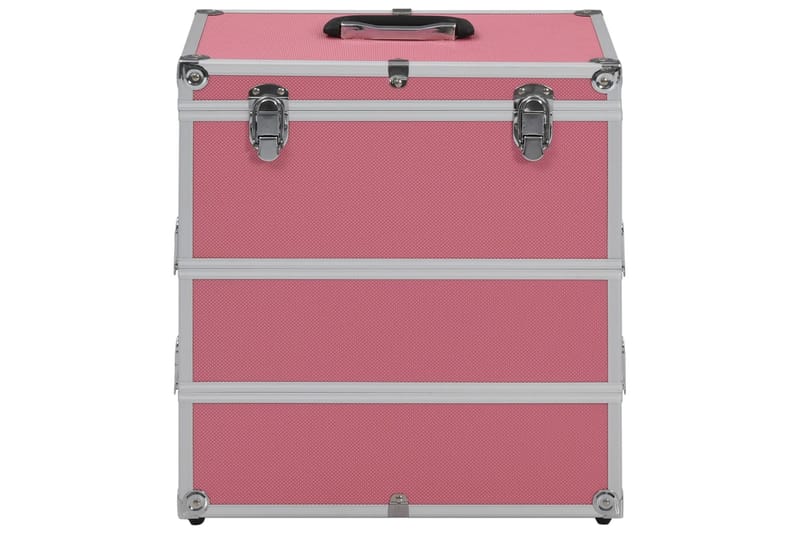 makeupkuffert 37 x 24 x 40 cm pink aluminium - Opbevaring - Opbevaring til småting
