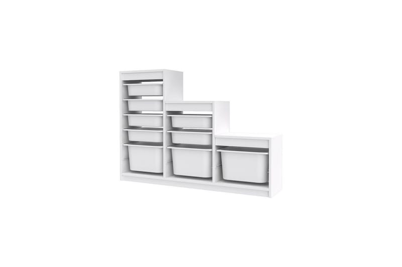 Mobin Opbevaringskasser 132 cm - Hvid - Opbevaring - Opbevaring til småting - Kurve & kasser