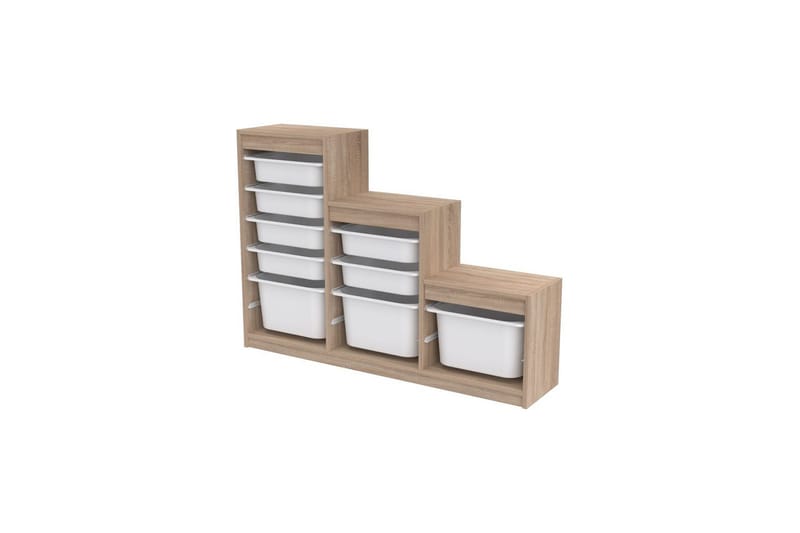 Mobin Opbevaringskasser 132 cm - Hvid - Opbevaring - Opbevaring til småting - Kurve & kasser