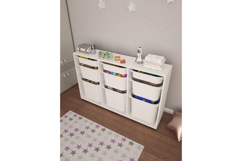Multifunktionsskab Belna White - Hvid - Opbevaring - Opbevaring til småting - Kurve & kasser