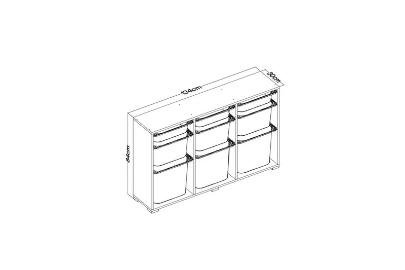 Multifunktionsskab Belna White - Hvid - Opbevaring - Opbevaring til småting - Kurve & kasser