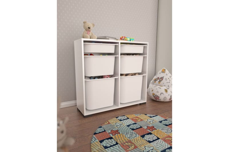 Multifunktionsskab Carla Hvid - Hvid - Opbevaring - Opbevaring til småting - Kurve & kasser