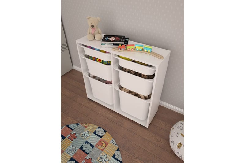 Multifunktionsskab Carla Hvid - Hvid - Opbevaring - Opbevaring til småting - Kurve & kasser